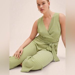 MANGO Gingham check jumpsuit